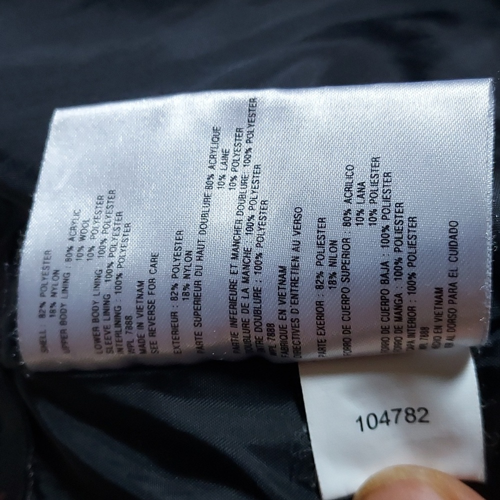 Michael Kors Black Quilted Trench Coat Sz-M - Picture 7 of 8